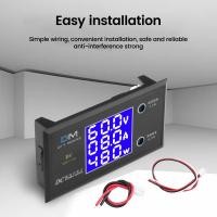 ราคา โวลต์มิเตอร์ดิจิทัล แอมมิเตอร์ วัตต์ มิเตอร์วัดแรงดันไฟฟ้า 12V 24V 36V DC 0 100V 10A 1000W LCD (25080215488)