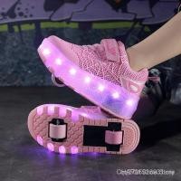 ราคา 100 high quality spiderman shoes kids two wheeled Heelys kids roller skate rechargeable LED shoes with switch childre (25379272345)