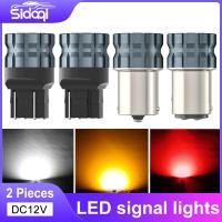 ราคา 2 ชิ้น หลอดไฟท้ายรถยนต์ LED 1156 1157 หลอดไฟเลี้ยว ไฟเบรค T20 P21W 7440 7443 BAU15S DC12V (17826651562)