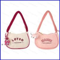 ราคา Comic Cute Toy Story Lotso Hamm Plush Handbag Gift For Girls Shopping Bag Tote Bag with Cartoon Pendant Cosmetic Bag (29500230784)