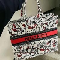 ราคา Sanrio Hello Kitty Tote Bag For Women Cartoon Kuromi Canvas Handbag My Melody Large Capacity Shopping Bag Commuting Hand (27400231140)
