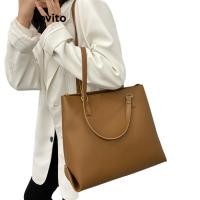 ราคา Lovito Casual Plain Basic Bag for Women LFA05166 Brown Black Lovito Tas Basic Polos Kasual untuk Wanita (25330906816)