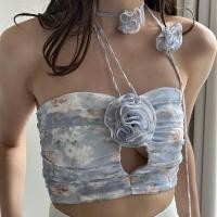 ราคา เสื้อกล้าม เปิดไหล่ข้างเดียว ลายดอกไม้ เซ็กซี่ แฟชั่นสําหรับเด็กผู้หญิง (22465638121)