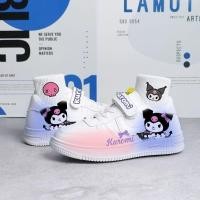 ราคา Kuromi Shoes รองเท้าผ้าใบลําลอง ลายสุนัข Kuromi Velcro สําหรับเด็กนักเรียนประถม Yugui (24671433356)