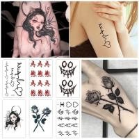 ราคา สติกเกอร์รอยสักชั่วคราว กันน้ํา ลายแม่มด ดอกกุหลาบ ผี ตัวตลก ออกแบบดี ศิลปะบนร่างกาย แฟชั่นสําหรับผู้ชาย และผู้หญิง (25615653098)