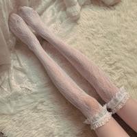ราคา ถุงน่อง ความยาวเหนือเข่า ผ้าเรยอน แบบบาง ดีไซน์ขอบลูกไม้ สีดํา สีขาว แฟชั่นฤดูร้อน สําหรับนักเรียนหญิง JK (24119046391)