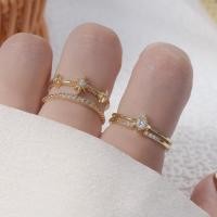 ราคา แหวนเพทายชุบทอง 18k รูปดาวสองชั้นสําหรับผู้หญิง (9596352314)