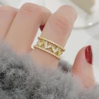 ราคา แหวนทอง 18K รูปหัวใจปรับได้แหวนเพทายแฮนด์เมดสําหรับผู้หญิง (10652529090)