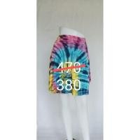 ราคา ผ้ามัดย้อมกระโปรงสั้นผ้ายืด (22447238295)