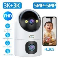 ราคา Jooan กล้องสองเลนส์ WiFi หน้าจอคู่ 2กล้อง ดูพร้อมกันได้ 5ล้านพิกเซล กลางคืนภาพสี กล้องวงจรปิดไร้สาย (25681141461)