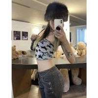 ราคา เสื้อท็อปเซ็กซี่ เข้ารูป พิมพ์ลายดาว โชว์สะดือ สไตล์เกาหลี สําหรับผู้หญิง (19717751825)