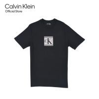 ราคา CALVIN KLEIN เสื้อยืดคอกลมผู้ชาย ทรง Regular รุ่น 40MC838 BAE สีดำ (25715315626)