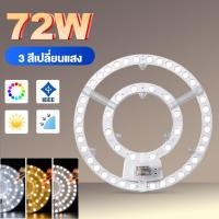ราคา ในสต็อก ไฟเพดาน LED 72W 48W 24W 12W วปรับแสงได้3สี แผงไฟ แผงไฟเพดาน LED ขนาด แผงไฟแม่เหล็ก แผ่นชิป หลอดไฟ ไฟกลม แผงไฟพด (16594363489)