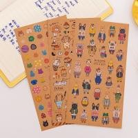 ราคา สติกเกอร์กระดาษคราฟท์ ลายการ์ตูนแมว สไตล์ญี่ปุ่น สําหรับตกแต่งสมุดไดอารี่ อัลบั้มรูปภาพ (19777372628)