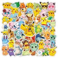 ราคา 50 แผ ่ น Pokémon Pikachu Pikachu น ่ ารัก Emoticon Action เคสโทรศัพท ์ ถ ้ วยน ้ ํากันน ้ ําคู ่ มือสติกเกอร ์ (29000147394)