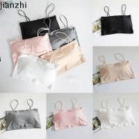 ราคา Jianzhi Seamless Ice Silk Bra Sling Bralette Tank top Camis Backless Camisole Crop top Bra (28300615223)
