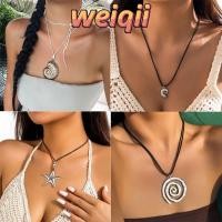 ราคา Weiqii สร ้ อยคอเปลือกหอย เครื ่ องประดับปลาดาวเงินทอง สร ้ อยคอจี ้ สังข ์ โลหะผสม (29350506637)