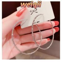 ราคา Weiqii รอบ Hoop ต ่ างหูแฟชั ่ นผู ้ หญิงเพทายงานแต ่ งงานหมั ้ นวงกลมใหญ ่ คริสตัลที ่ งดงาม (29150506667)
