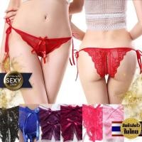 ราคา premium186 กางเกงในลูกไม้ ผูกข้าง เปิดเป้า สินค้าพร้อมส่งจากไทย R01 (19702867310)