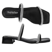 ราคา Holster Krystal Heel Black HST405BL รองเท้าแตะส้นสูง (27900720368)