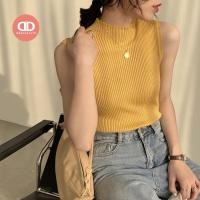 ราคา ใหม่ 2047 เสื้อไหมพรมเเขนกุดผ้าร่องเล็ก คอเต่าสไตล์เกาหลี ผ้านิ่มมาก ใส่สวย เสื้อผ้าผู้หญิง (23002481573)