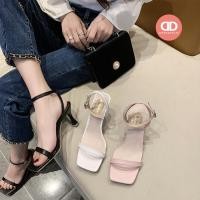 ราคา B02 รองเท้าส้นสูงเปิดเท้า ส้นเข็ม แบบรัดข้อขา สูง 3 นิ้ว พื้นนิ่ม มี2สี (19012374977)