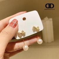ราคา E13 โบว์ตุ้มมุก ต่างหู ตุ้มหู แบบตุ้งติ้ง หรูหรา ไปงานแต่ง ออกงาน เครื่องประดับแฟชั่น (10940534718)