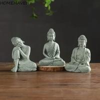 ราคา Homehaven เครื ่ องประดับพุทธ เซน วัฒนธรรมตะวันออก หินทราย พระพุทธรูป สไตล ์ จีน ท ่ านั ่ ง โต ๊ ะหินทรายสีเขียว (27600700887)