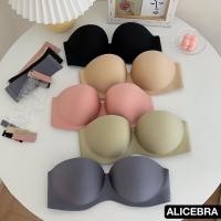 ราคา ? ? ? ? ? ? ? ? บราไร้ขอบ ชุดชั้นในไร้สาย บราเกาะอก ฟองน้ำอัพทรงในตัว ได้สาย2แบบ (72281757)