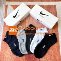 ราคา NIKE set 5คู่1กล่อง ถุงเท้าแบรนด์ข้อสั้น กีฬา งานCotton แฟชั่น พร้อมส่ง (15050757408)