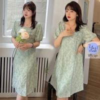 ราคา ชุดเดรสกี่เพ้าสาวอวบ อก 38 49 นิ้ว เดรสตรุษจีน มีแบบสั้น ยาว คอเหลี่ยม ผ้าชีฟองสีพิมพ์นูน สีเขียว YPS 146 (23617095254)