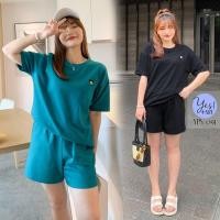 ราคา ชุดเซ็ท 2 ชิ้นสาวอวบอก 38 52 นิ้ว เสื้อยืดแขนสั้น กางเกงขาสั้น ผ้าคอตต้อนหนาอย่างดี สีฟ้า สีดำ YPS 091 (14279665887)