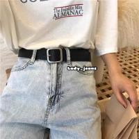ราคา Lady jeans เข็มขัดหัวสี่เหลี่ยม เข็มขัดหัวกลม หัวสีเงิน งานเกรดA ผู้หญิง ผู้ชาย ความยาว10 (6583617440)