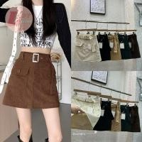ราคา LADY JEANS 1301 โค้ด LADYJMAY ลด 15 กระโปรงแฟชั่นเอวสูง ทรงเอ ผ้าลูกฟูก ฟรีเข็มขัด งานป้าน ผู้หญิง สีขาว สีดำ (19146145064)