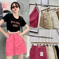 ราคา Lady jeans 625 โค้ด LADYJMAY ลด 15 กระโปรงยีนส์ทรงเอ กระดุมหน้า มีกระเป๋าข้างผู้หญิง ฟรีไซส์ (14289001934)