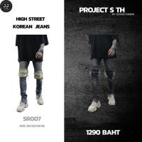 ราคา SR007กางเกงยีนส์เกาหลีแบรนด์ดังFOG KANYE Bieber DARKRO BIKERJEANS BLACKOFEXI22thoctoberr (12575014167)
