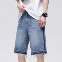 ราคา กางเกงยีนส์ขาสั้นผู้ชาย distressed short jeans ปลายขาตัด (23880004385)