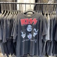 ราคา เสื้อยืดโอเวอร์ไซส์ kiss rose blackpink สตรีท y2k อปป้า เกาหลี (22175412997)