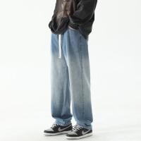 ราคา กางเกงยีนส์ผู้ชายทรงกระบอก mid fade jeans กางเกงยีนส์มินิมอล y2k (22170293261)