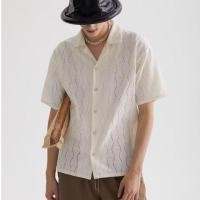 ราคา เสื้อเชิ้ตผู้ชาย wavy shirt ลายฉลุ ลูกไม้ (23389533959)