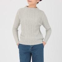ราคา เสื้อไหมพรม เสื้อคาร์ดิแกน MUJI cable pattern sweater 16541616792 (16541616792)