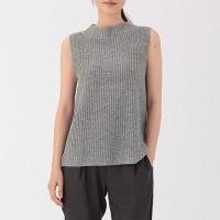 ราคา เสื้อกล้ามไหมพรม MUJI rubber knit sleeveless sweater เสื้อไหมพรมญี่ปุ่น 20781139664 (20781139664)