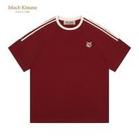 ราคา Little Fox ปักผู ้ ชายผู ้ หญิงสไตล ์ เดียวกันสามบาร ์ ผ ้ าฝ ้ ายแท ้ เสื ้ อยืดแขนสั ้ นหลวมไหล ่ ไหล ่ หนัก (29250691689)