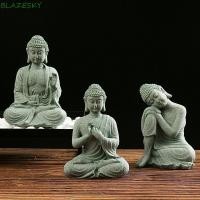 ราคา Blazesky หินทรายพระพุทธรูป หินทรายสีเขียววัฒนธรรมตะวันออกพุทธเครื ่ องประดับ Creative Zen ท ่ านั ่ งสวนกลางแจ ้ ง (27150640373)