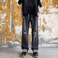 ราคา AUTU American Street กางเกงยีนส ์ เอวยางยืดผู ้ แบรนด์แฟชั่น สไตล์เกาหลีหลวม (26450858572)