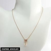 ราคา Inspire Jewelry ชุดเซ็ท สร้อยคอ pink gold 18 นิ้ว และจี้ดาว pink gold สำหรับผู้แพ้ง่ายมาก (669068830)