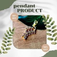 ราคา Inspire Jewelry จี้รูปใบไม้ฝังพลอยทับทิม งานจิวเวลลี่ สวยงาม ปราณีต (15749543557)