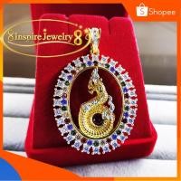 ราคา INSPIRE JEWELRY จี้พญานาคล้อมพลอยนพเก้าสองชั้น และฝังเพชรตกแต่ง Size 5x3 5cm งานจิวเวลลี่ สวยงาม งานปราณีต (10635384392)