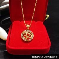 ราคา Inspire Jewelry จี้โอมล้อมพลอยนพเก้า ขนาด 1 5cm พร้อมสร้อยคอสีทอง gold plated ตามภาพ มีให้เลือกสองขนาด (2257193621)