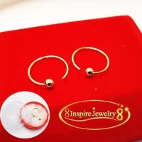 ราคา Inspire Jewelry ต่างหูห่วงทอง สำหรับใส่ติดหู เด็กใส่ไปโรงเรียนได้ พร้อมกล่องตามแบบ (3676435735)